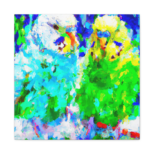 "Parakeets in Expressionism" - Canvas