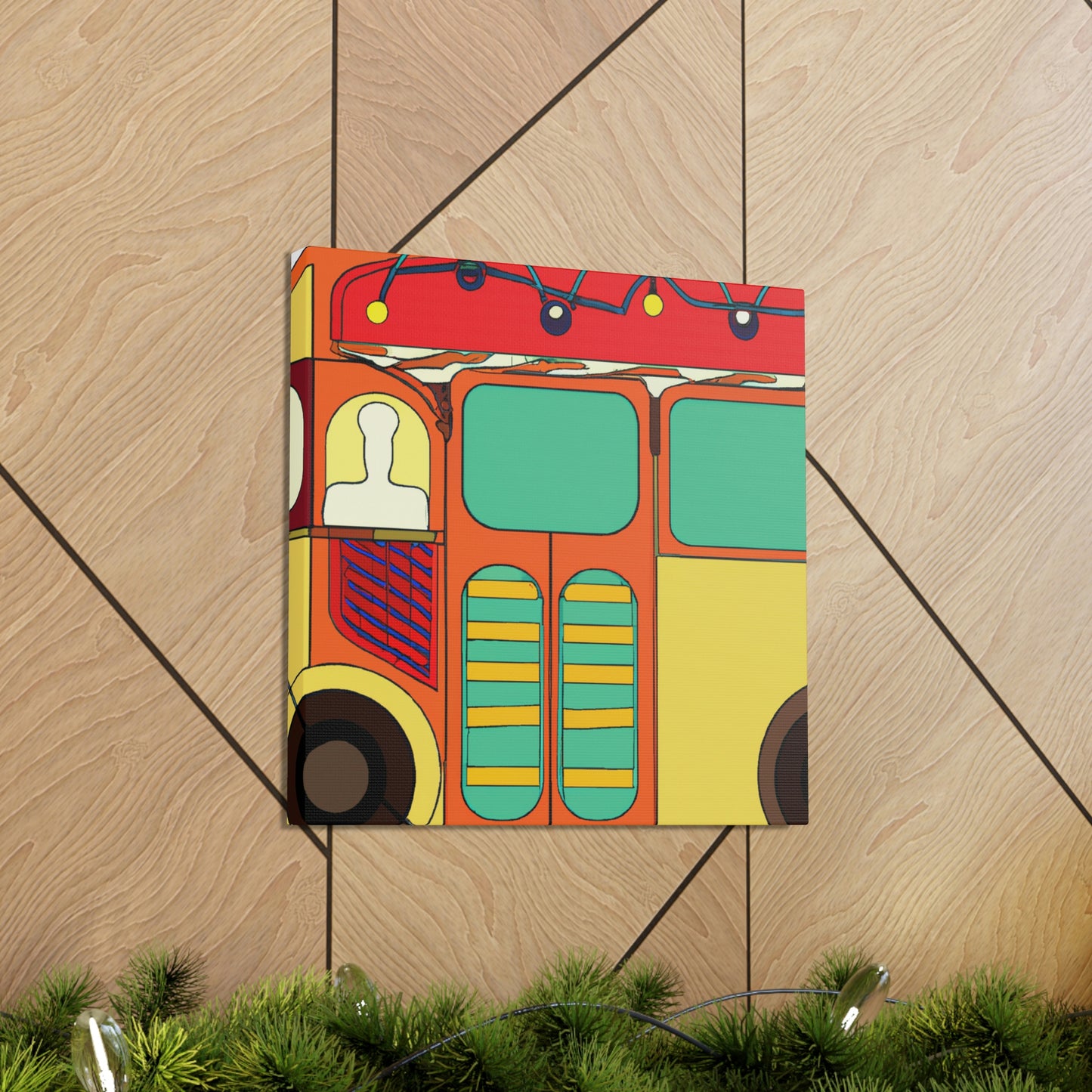 "Bus In Art Deco" - Canvas