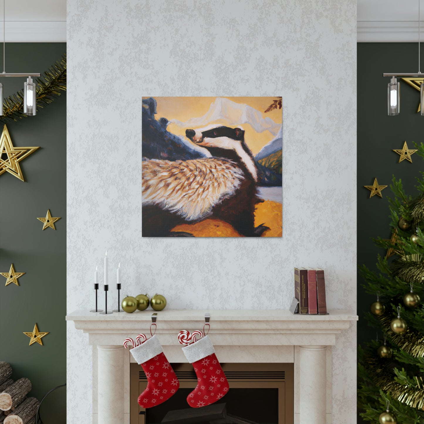 Badger in Deco Style - Canvas