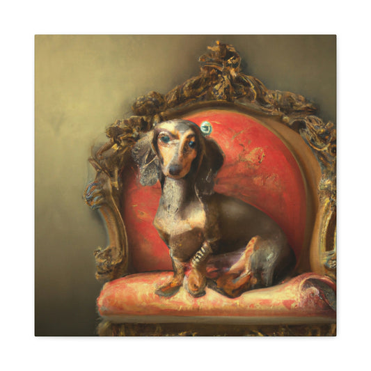 "Dachshund in Baroque". - Canvas