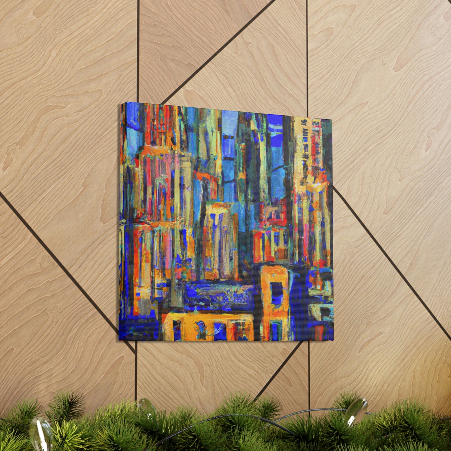 "Sculpted Art Deco Bliss" - Canvas