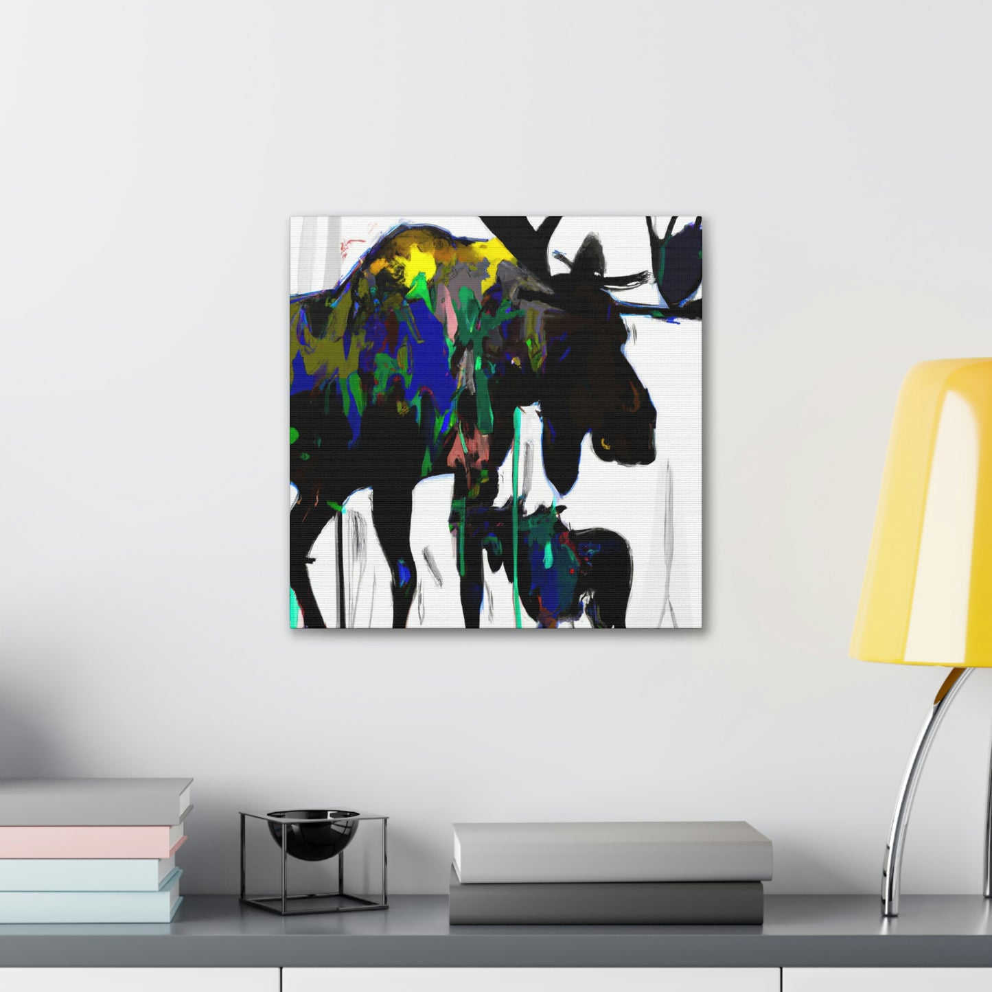 "Elk Amongst Mountains" - Canvas