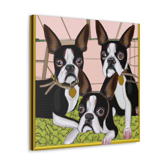 "Boston Terrier Reflection Shine" - Canvas