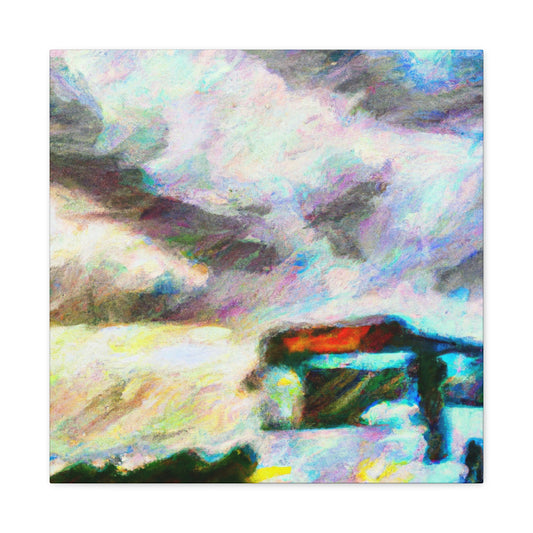 "Bus Against A Crimson Sky" - Canvas