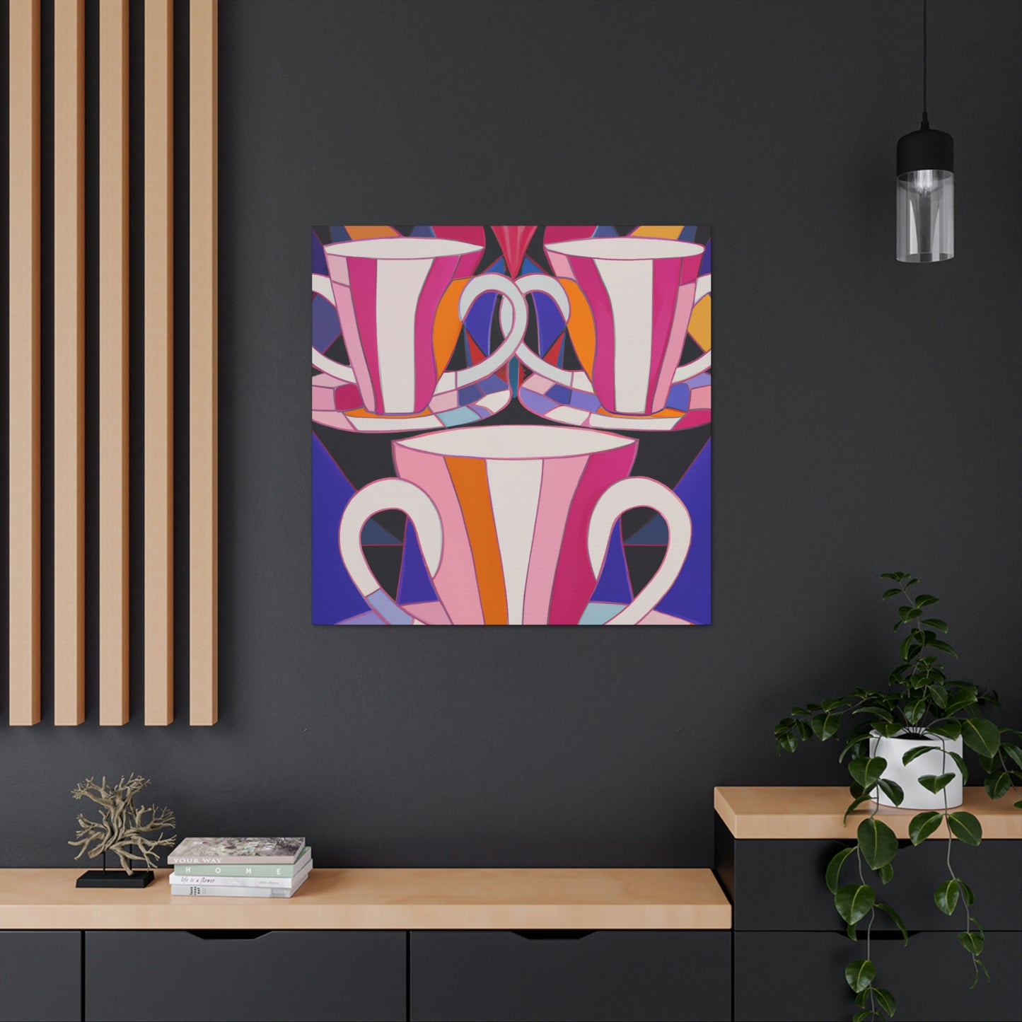 "Tea Cup Symphony" - Canvas