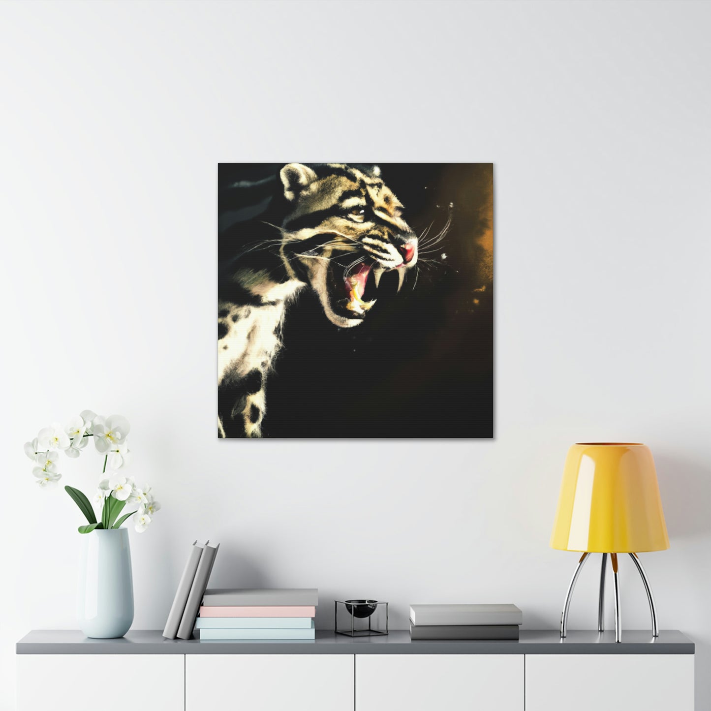 "Clouded Leopard Majesty" - Canvas