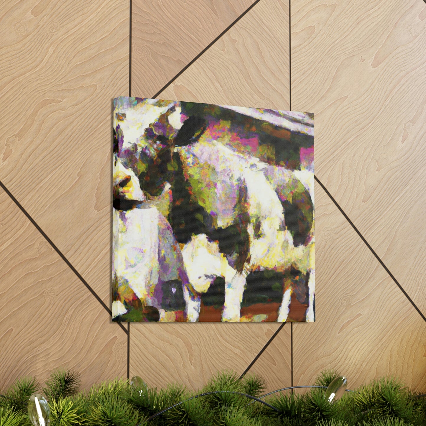 Milking a Countryside Cow - Canvas