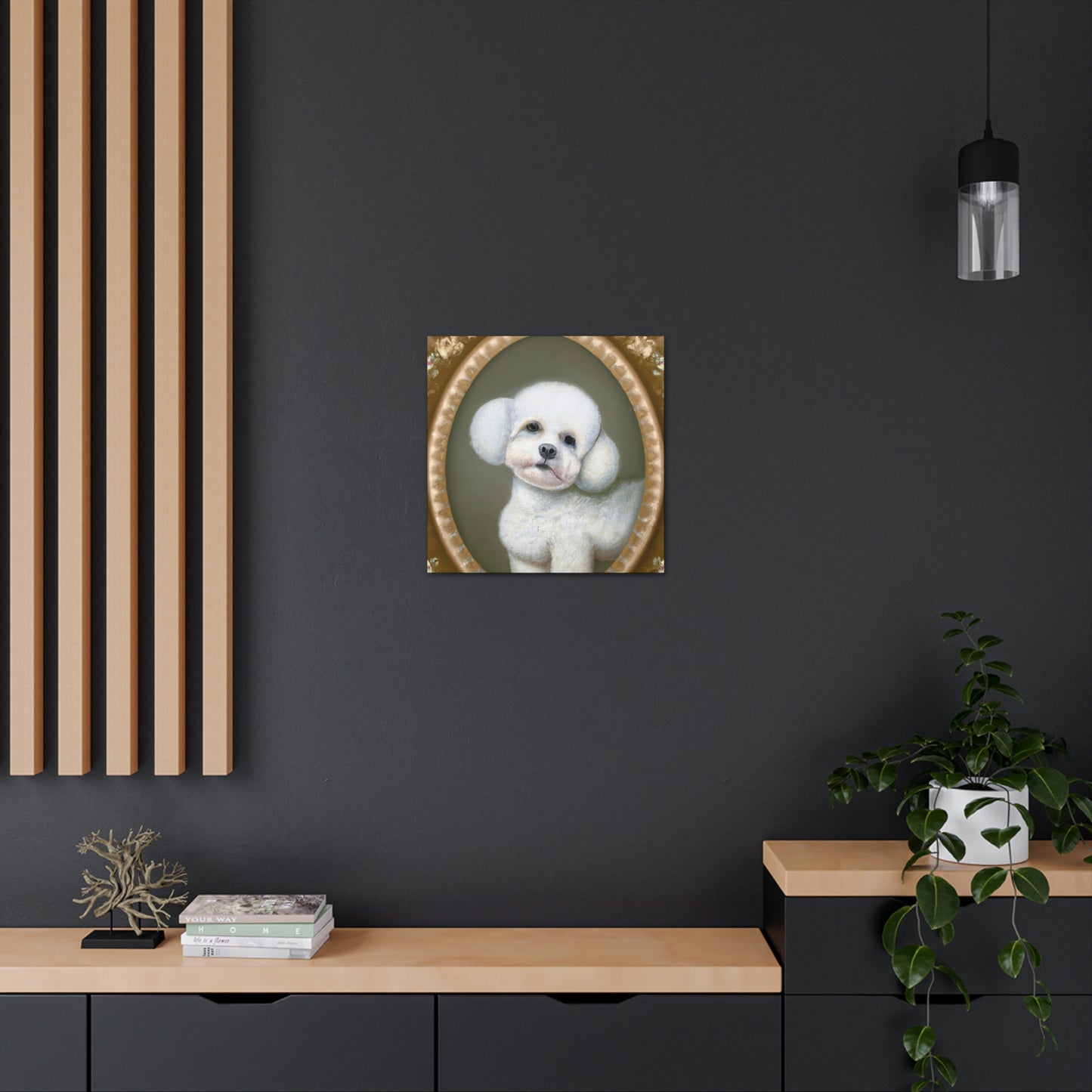 "Frolicking Bichon Frise" - Canvas