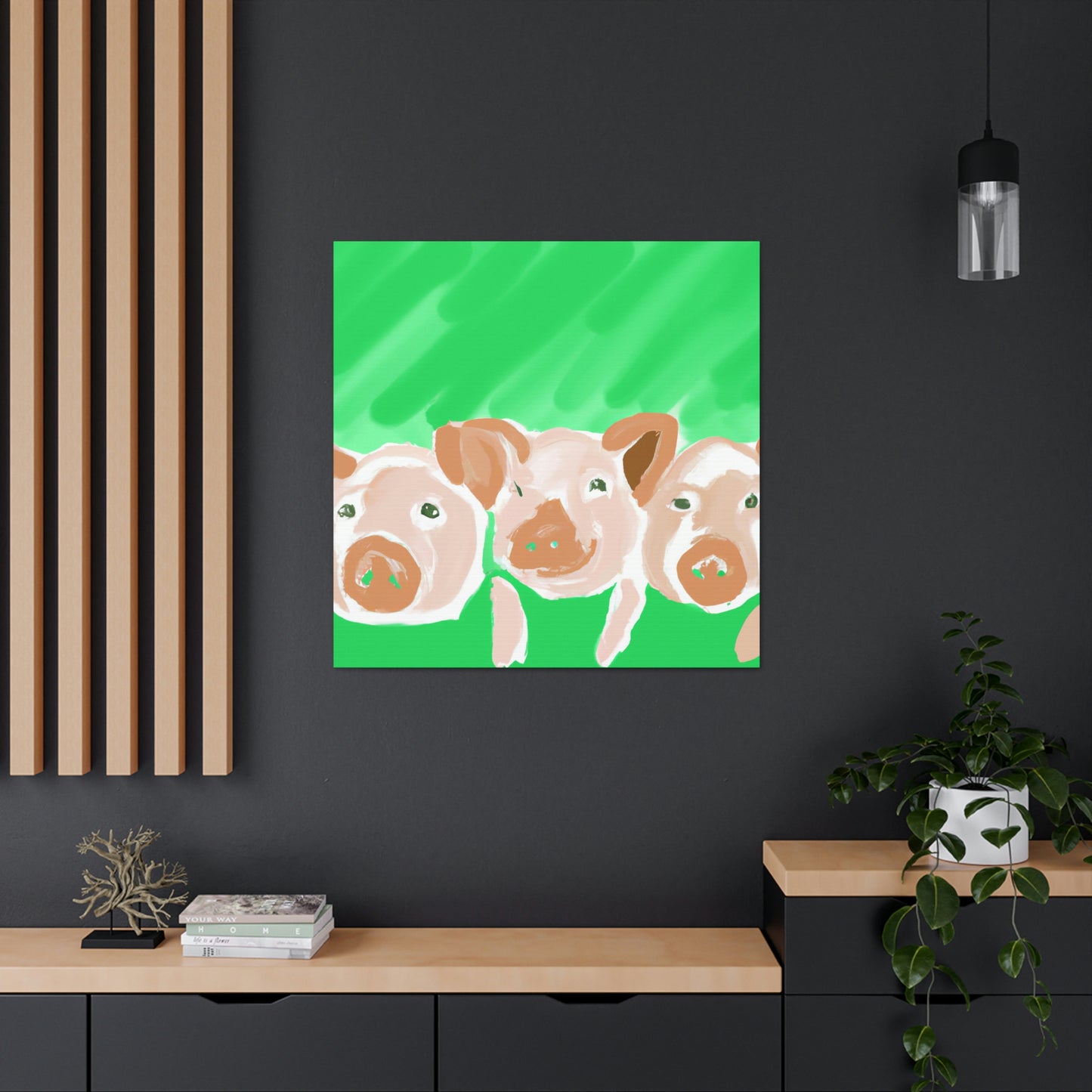 Pigs in Monochrome - Canvas