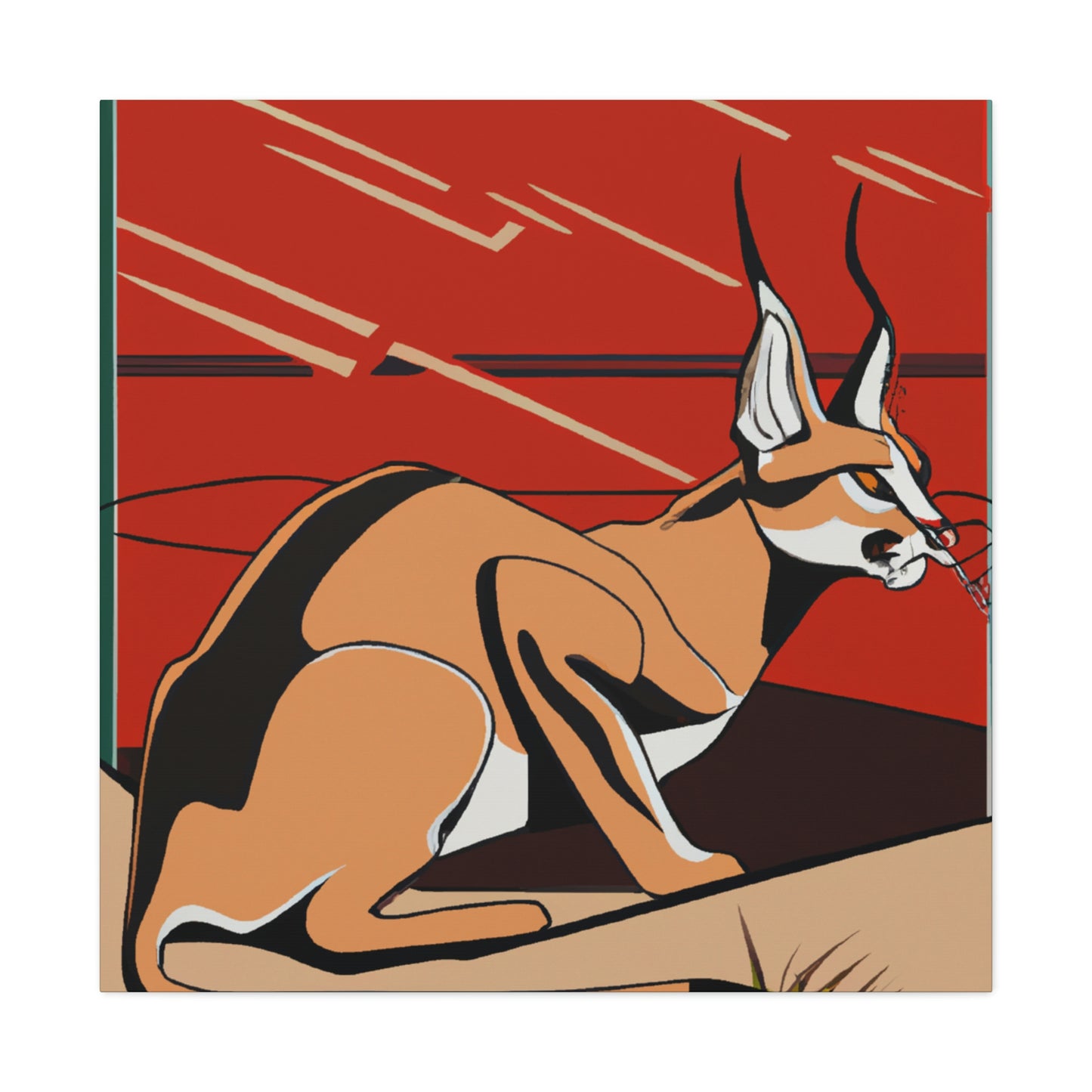 "Caracal's Deco Zenith" - Canvas