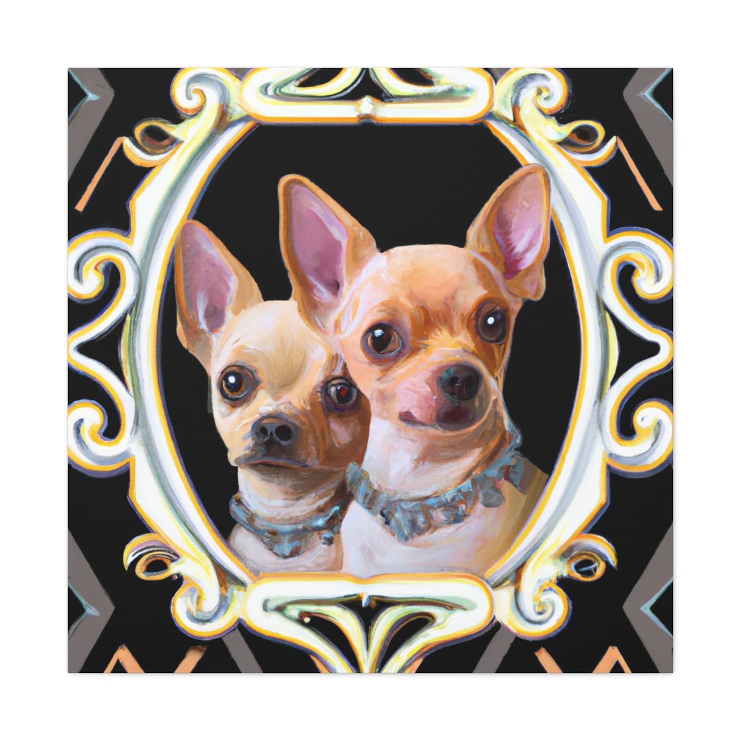 "Chihuahua Deco Dream" - Canvas