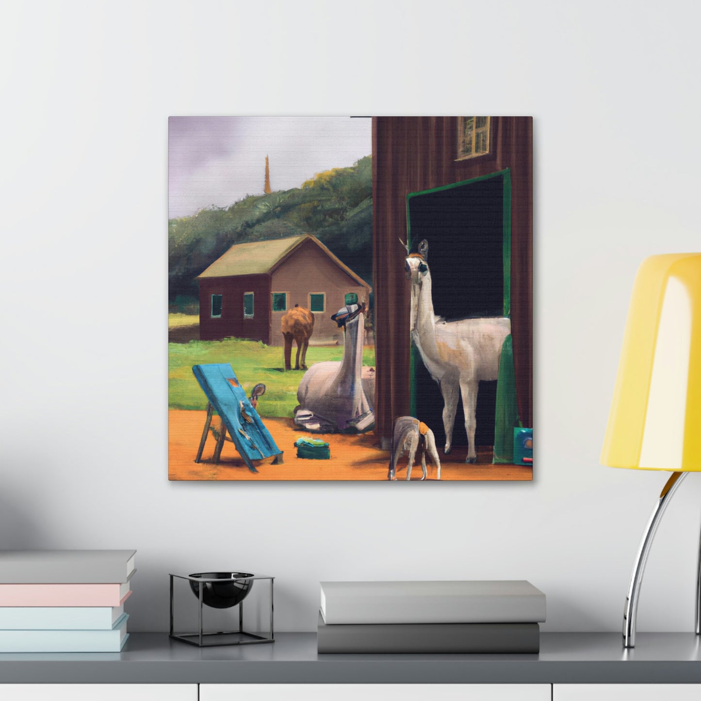 Llama at Sunrise. - Canvas