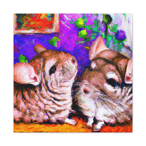 Chinchillas in Impressionism - Canvas