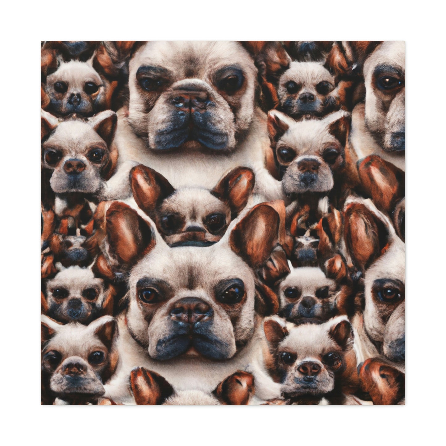 "Surreal French Bulldog Pose" - Canvas