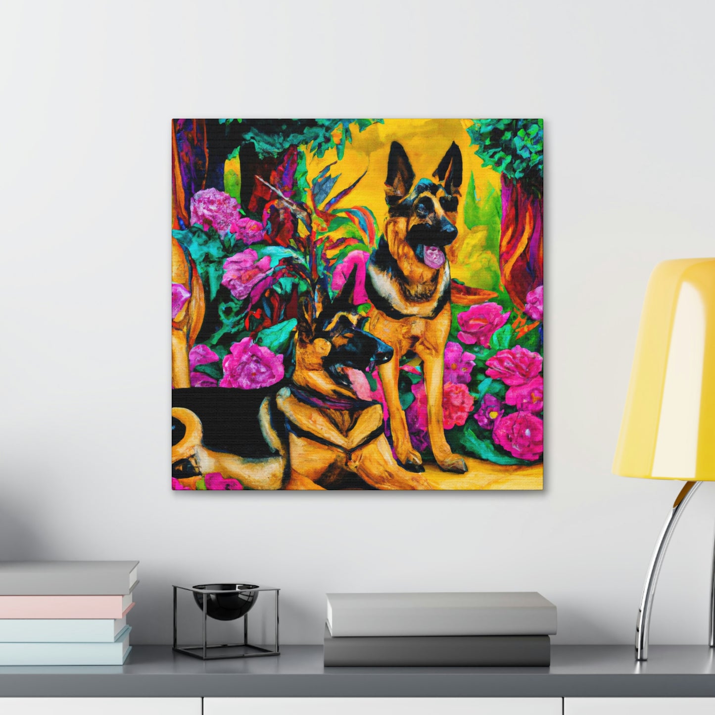 "Guardian Shepherd in Deco" - Canvas