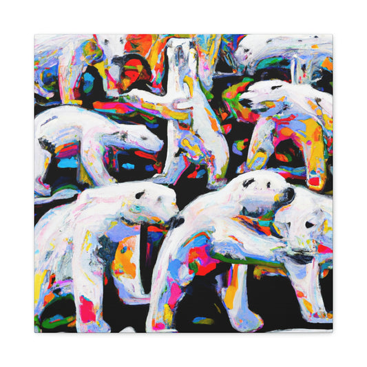 Polar Bears Snowdrifts - Canvas