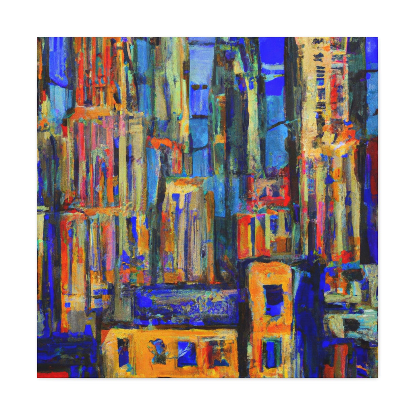 "Sculpted Art Deco Bliss" - Canvas