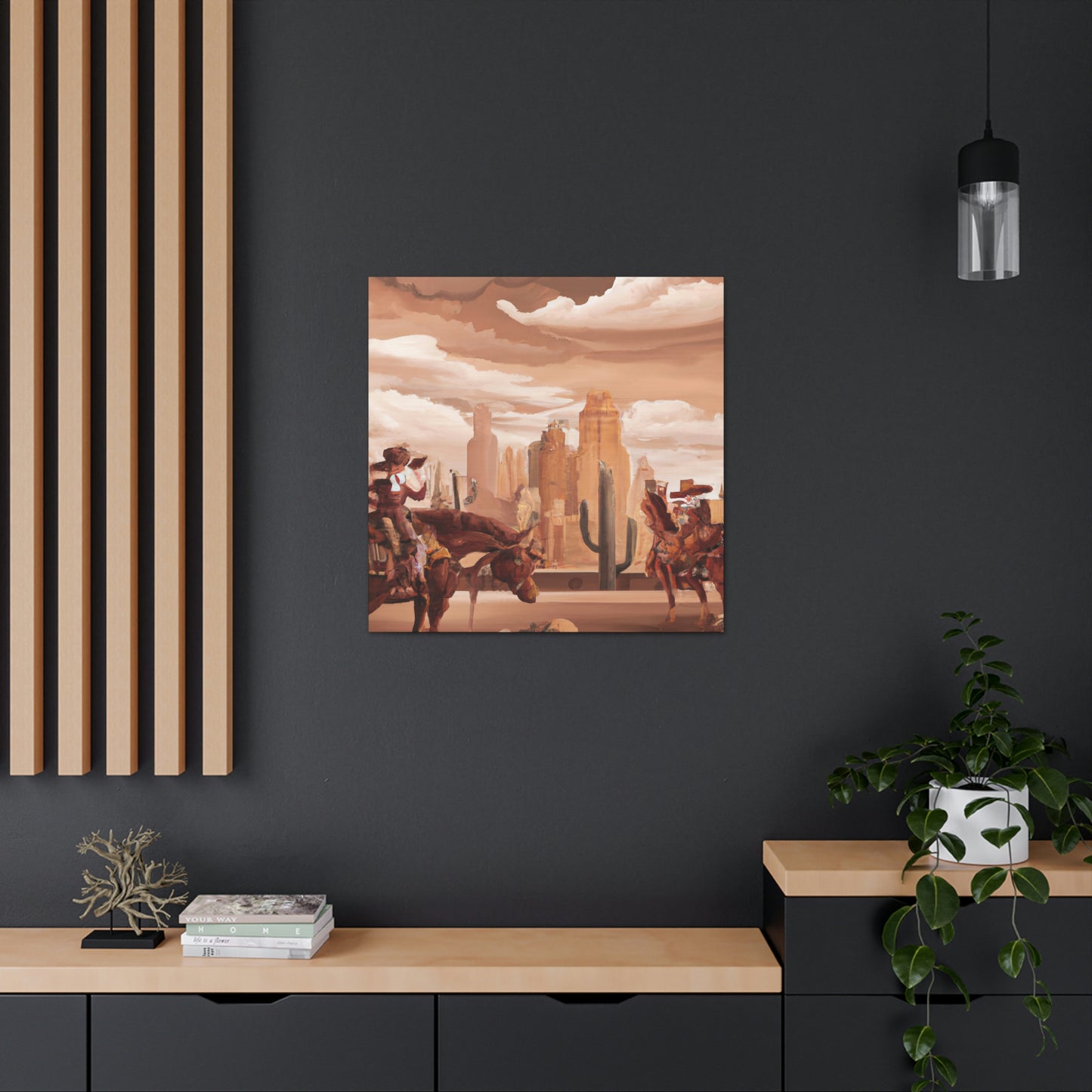 Modern Western Desertscape - Canvas