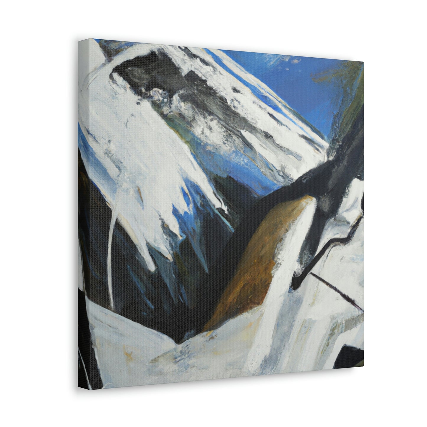 "Snowy Mountain Expressionism" - Canvas