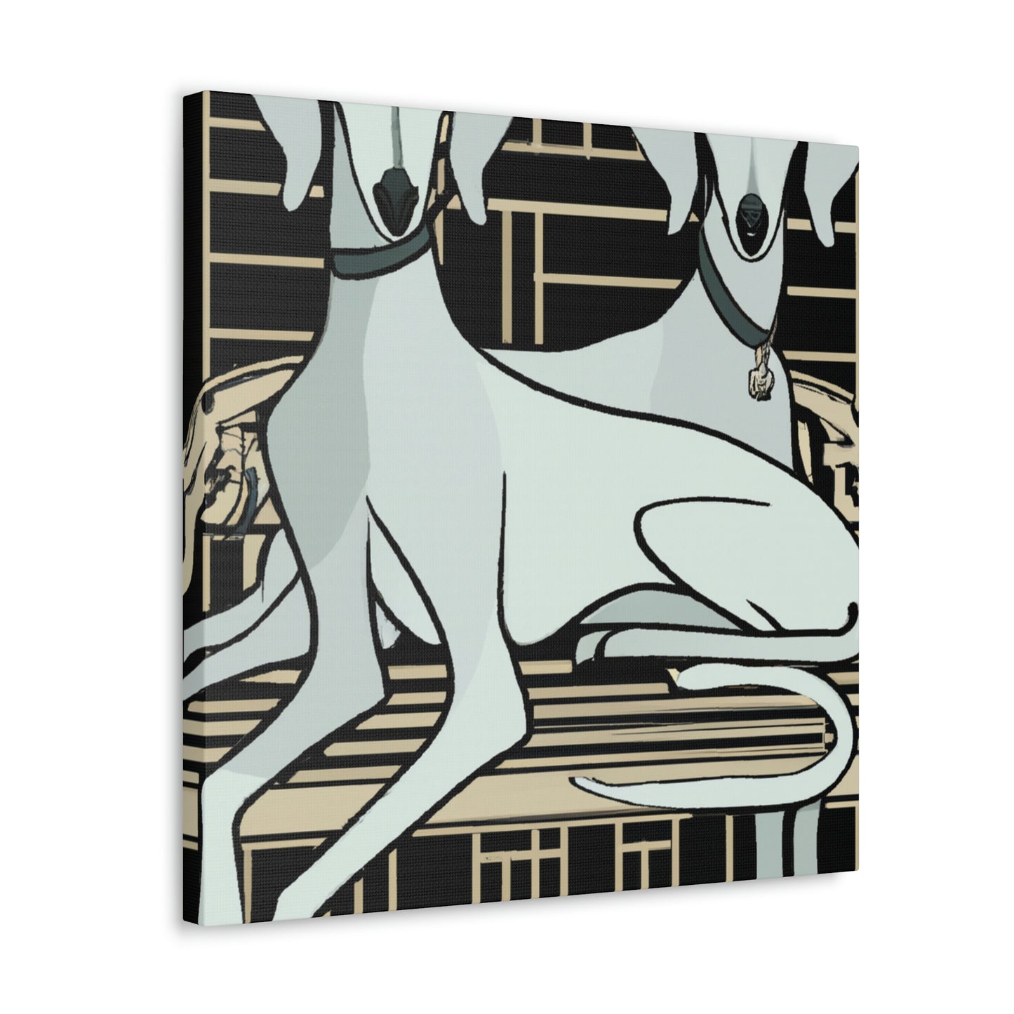 Midnight Weimaraner Glitter - Canvas