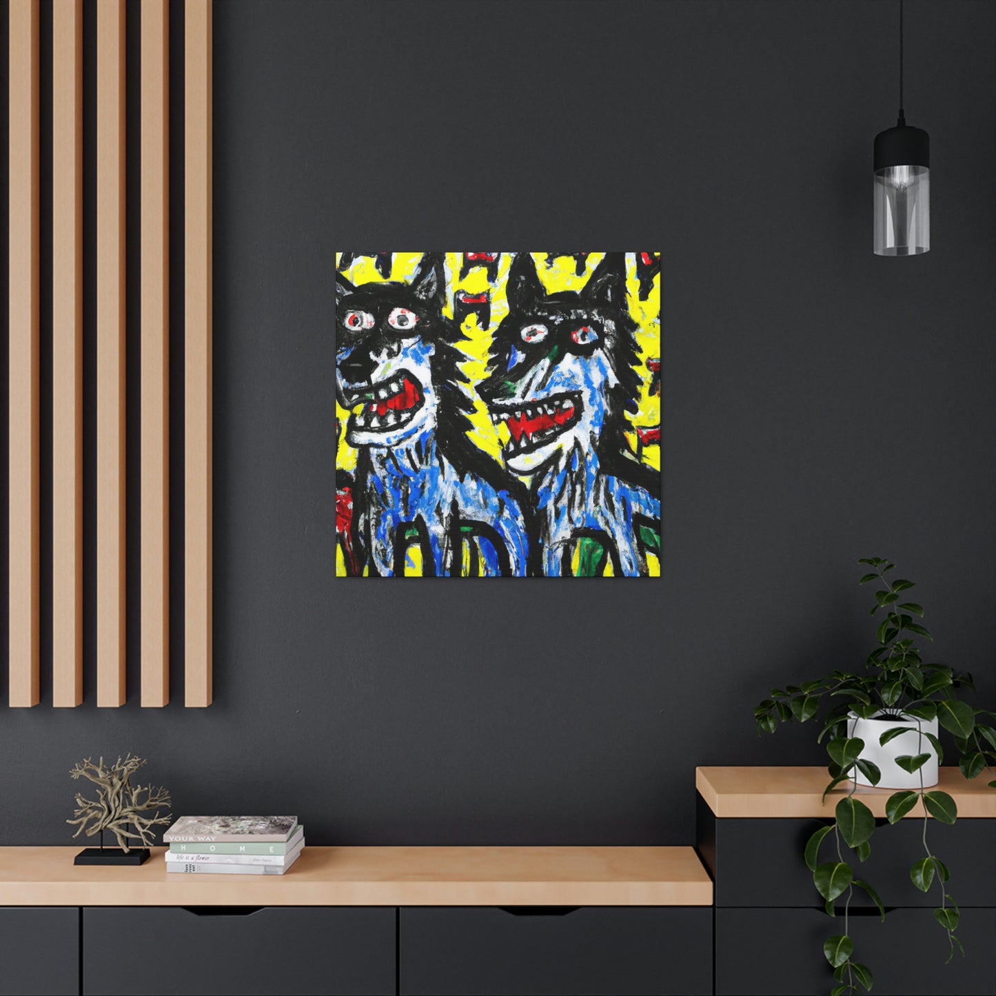 "Wolves in Moonlight" - Canvas