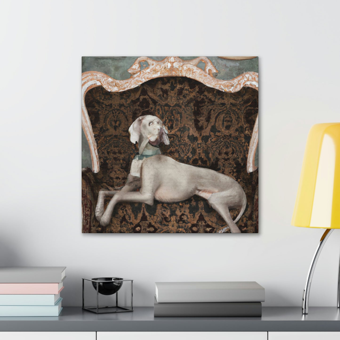 "Weimaraner at Play" - Canvas