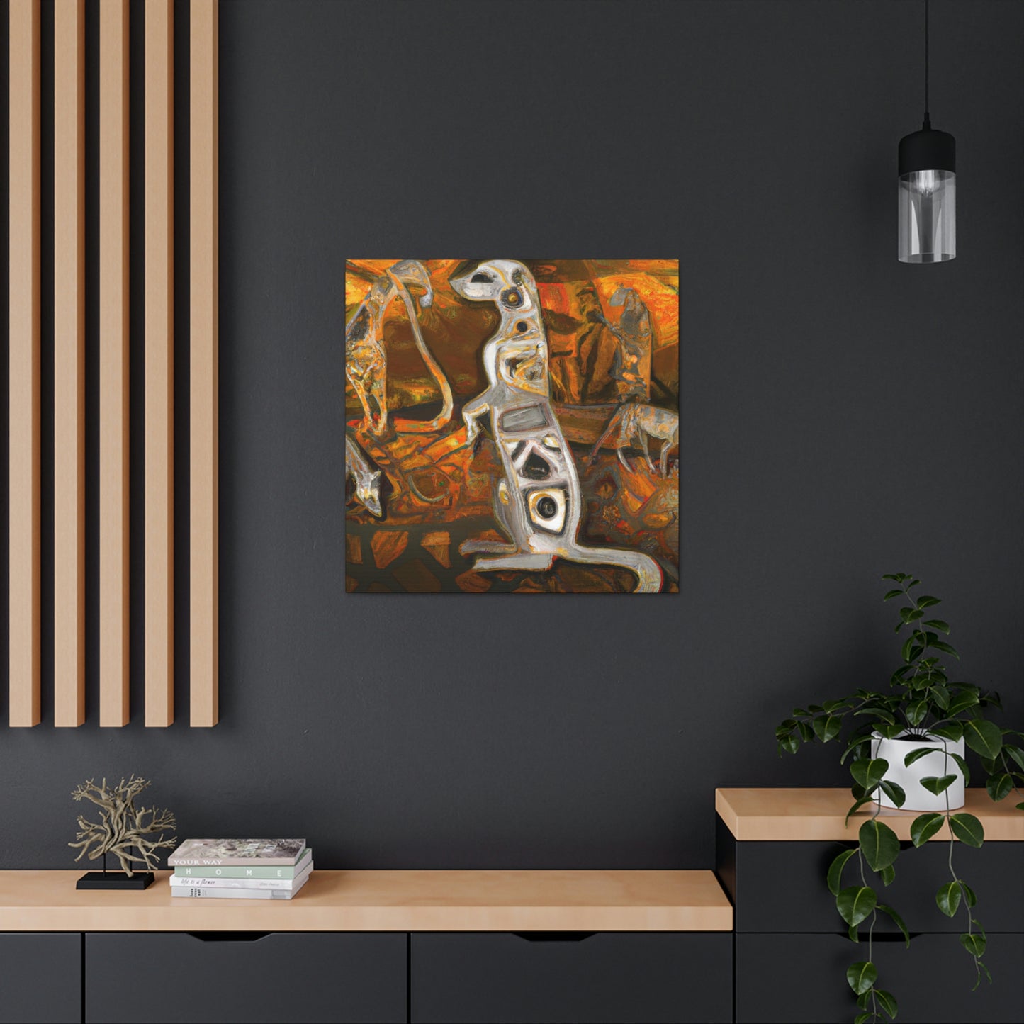 "Meerkat In Art Deco". - Canvas