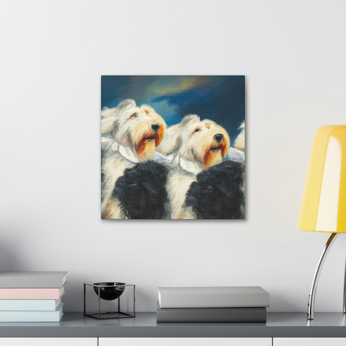 "Surreal Sheepdog Dreaming" - Canvas