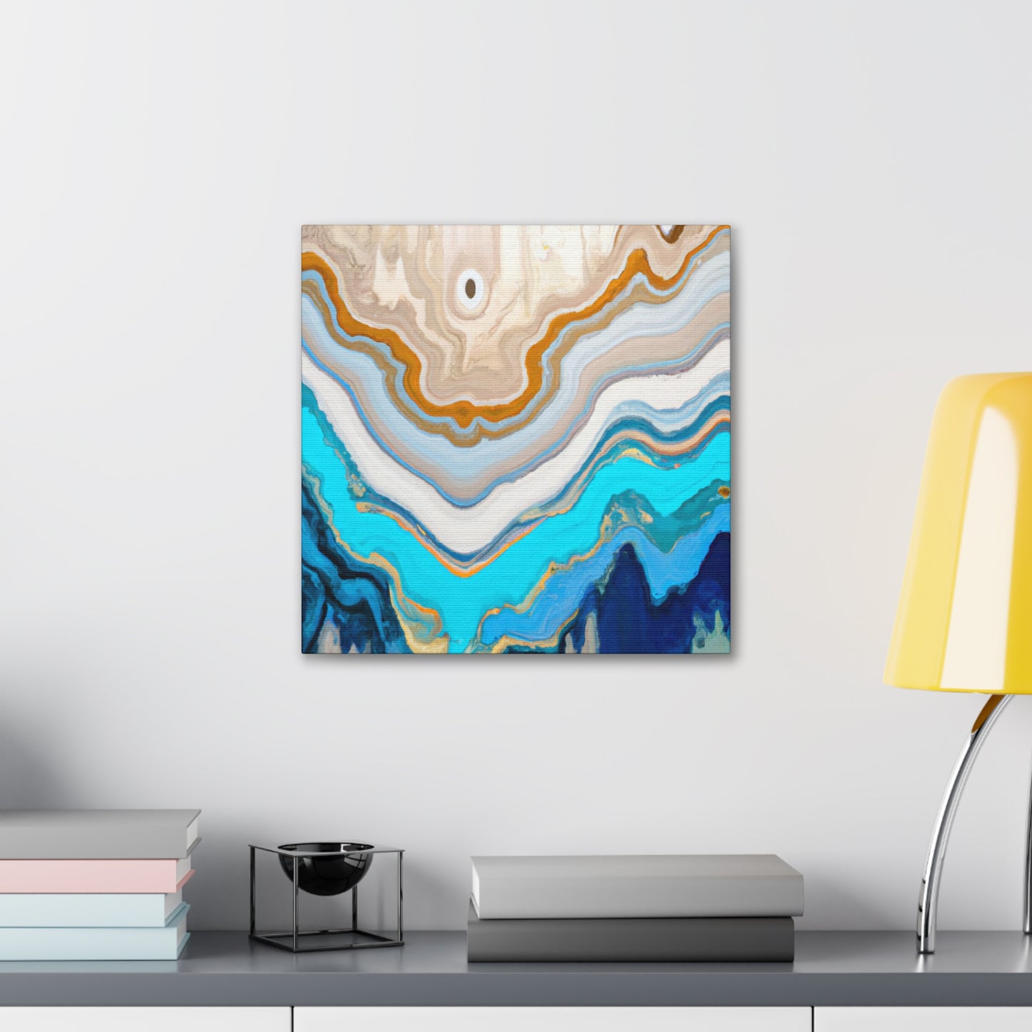 "Vibrant Sound Waves Dance" - Canvas