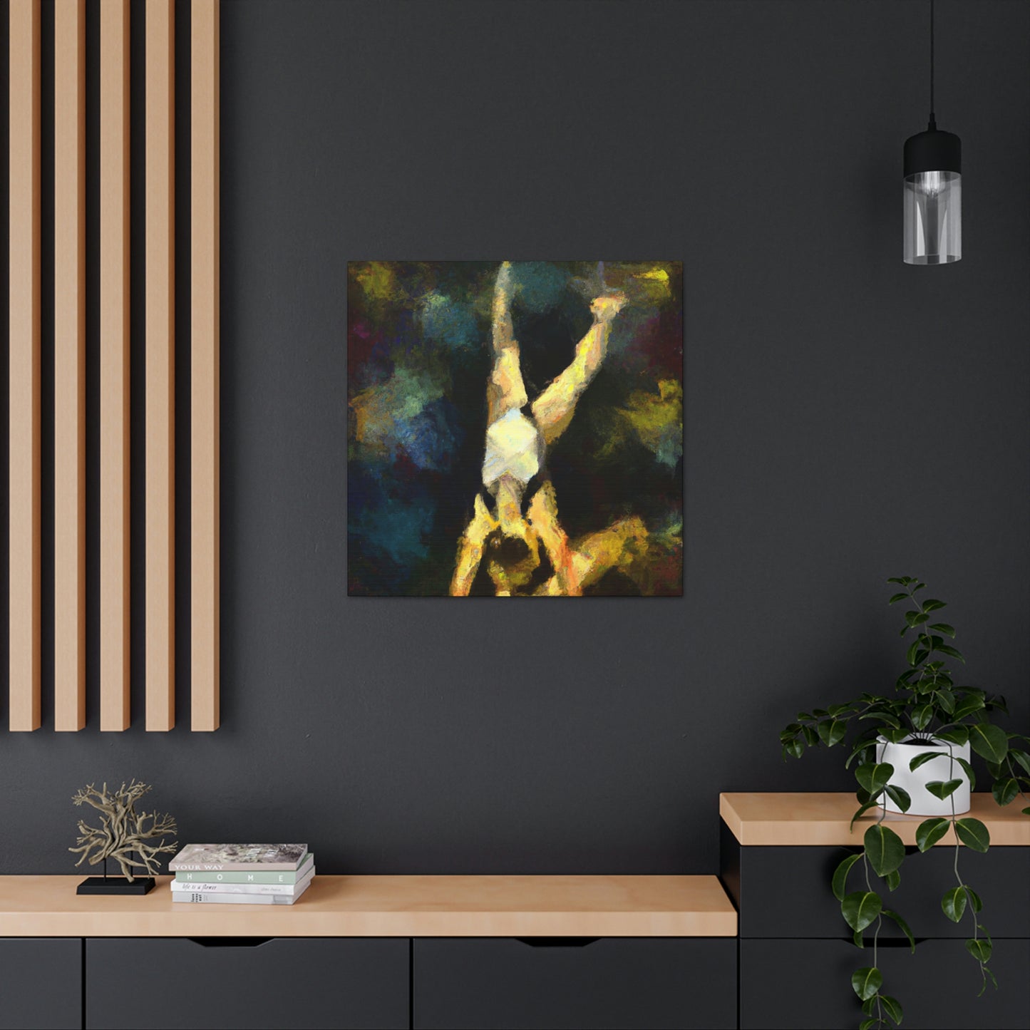 "Gymnasts in Motion" - Canvas