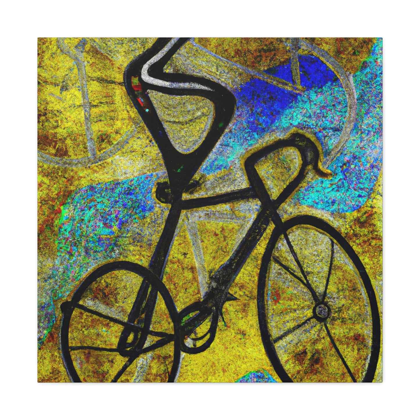 "Biking The Open Road" - Canvas