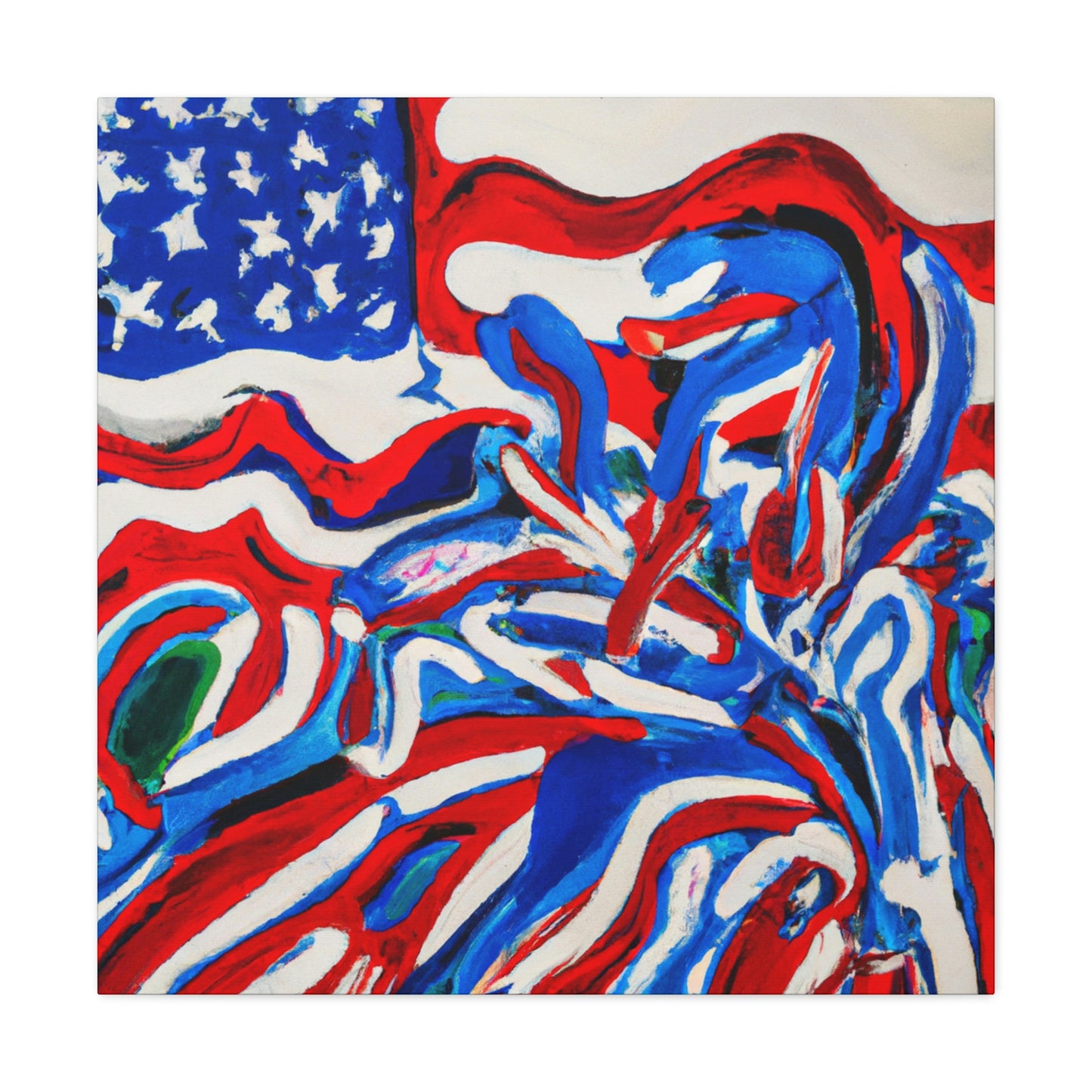 "Flag of Dreams Unfurled" - Canvas