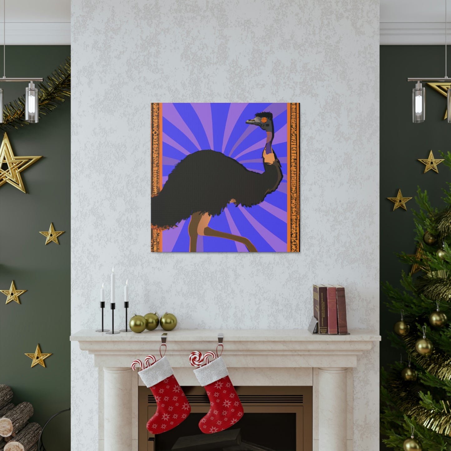 "Emu in Artful Flight" - Canvas