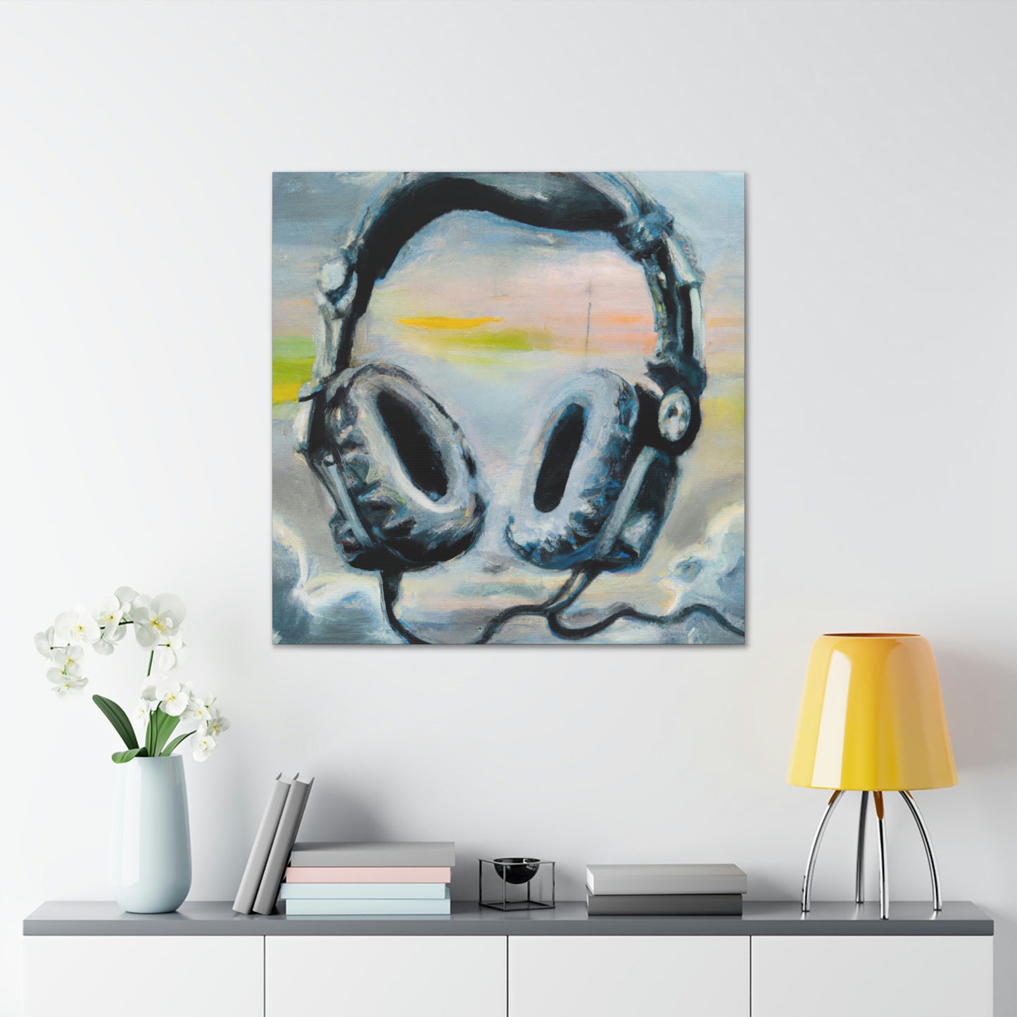 "Headphones in Expressionism" - Canvas