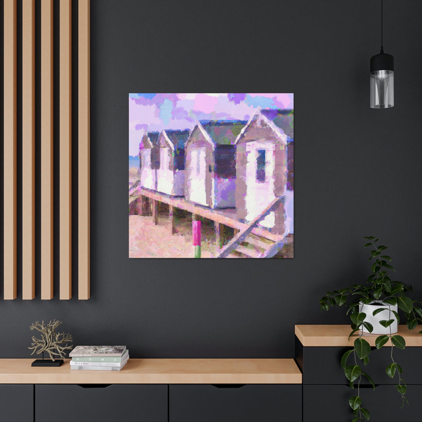 "Beach Cottages Dreaming" - Canvas