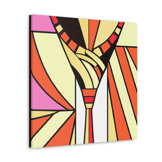 "Gleaming Art Deco Wine". - Canvas