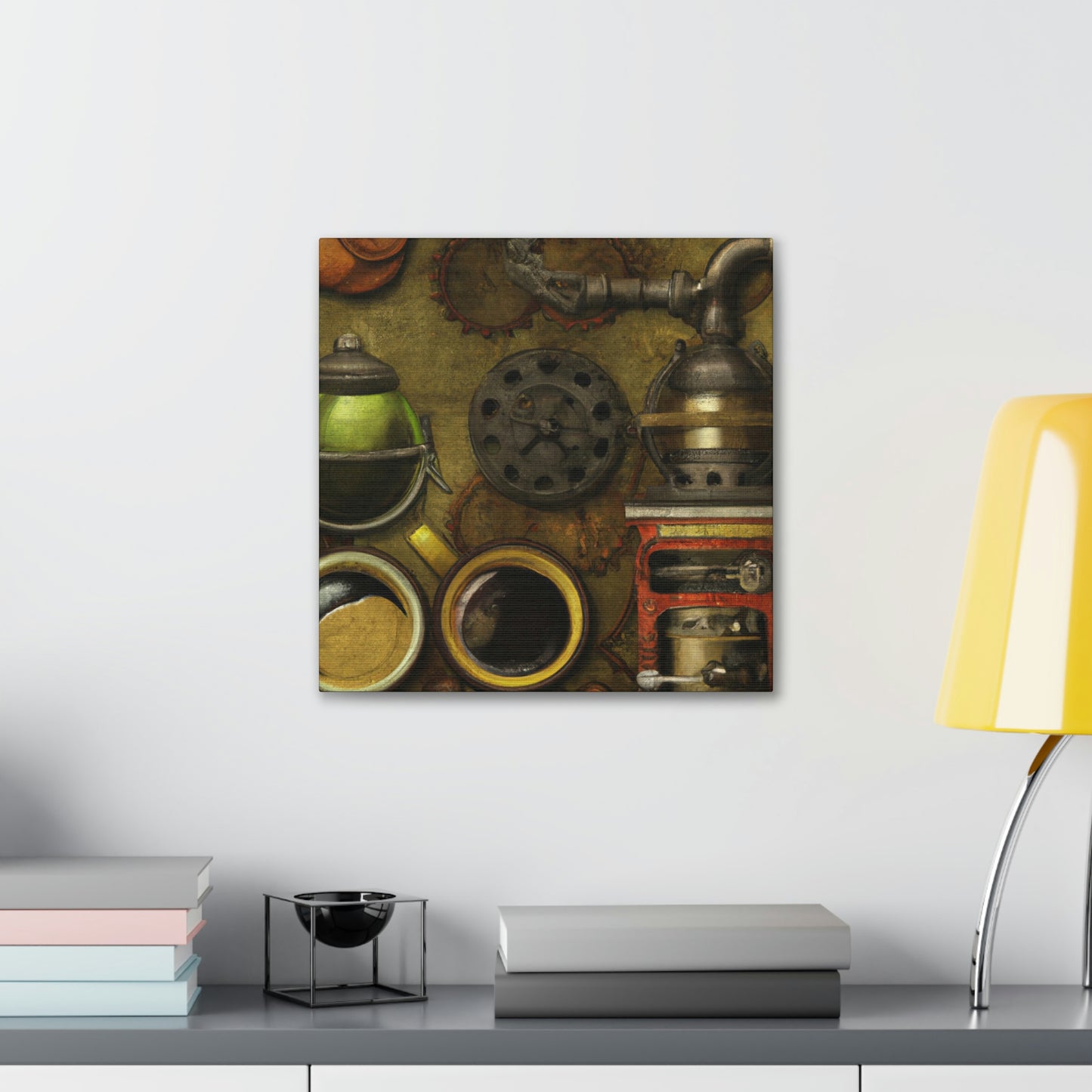 "Brewing delight, Steam-Coffee" - Canvas