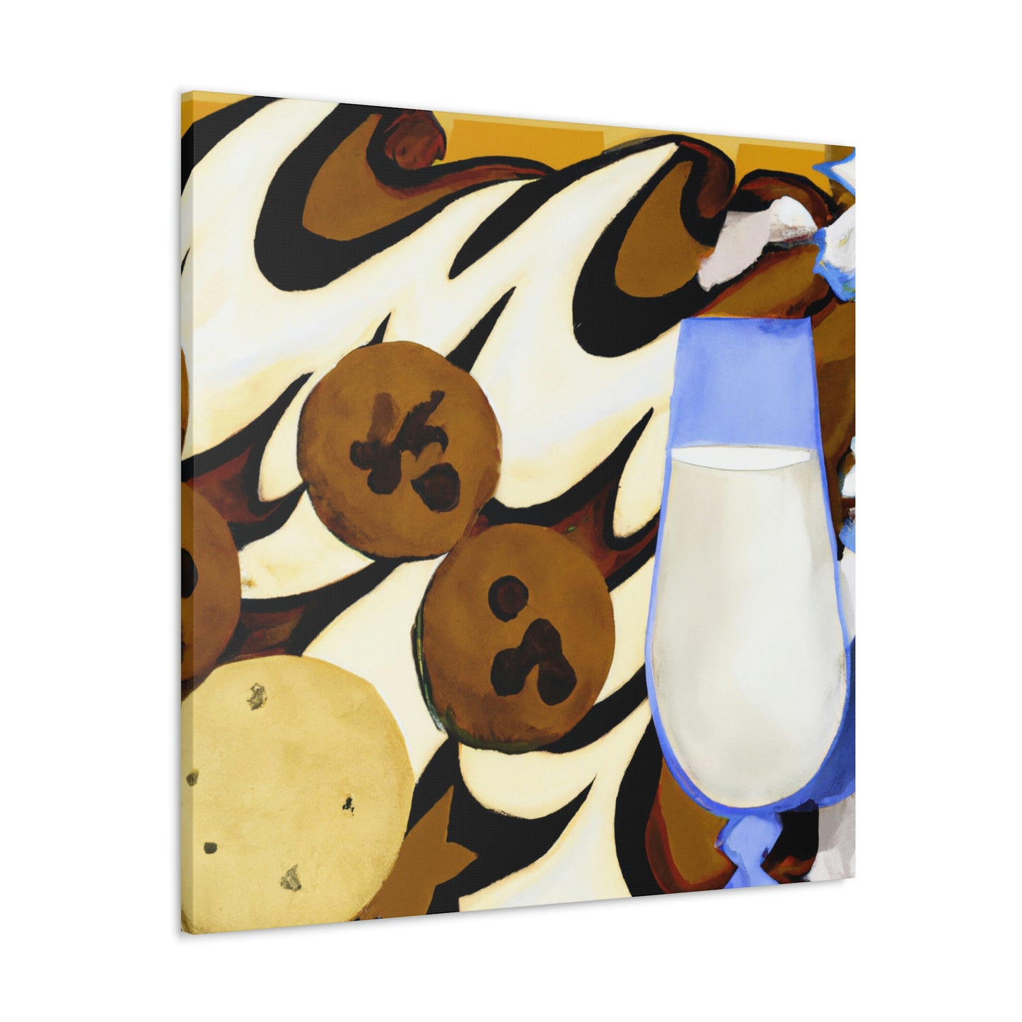 "Milk and Cookies Deco" - Canvas