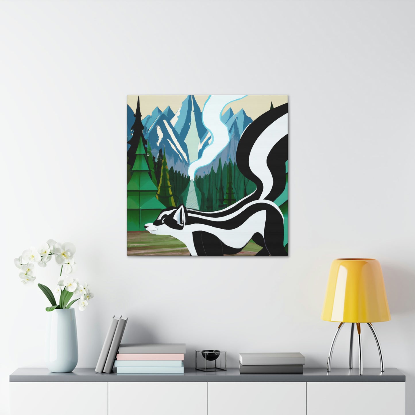 Skunk in Art Deco - Canvas