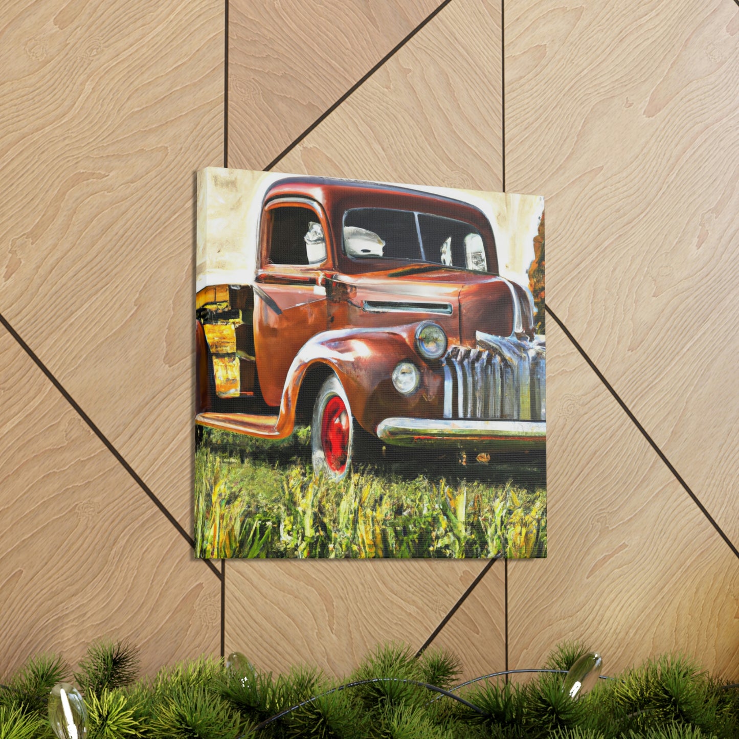 "Aged Pickup Truckard". - Canvas