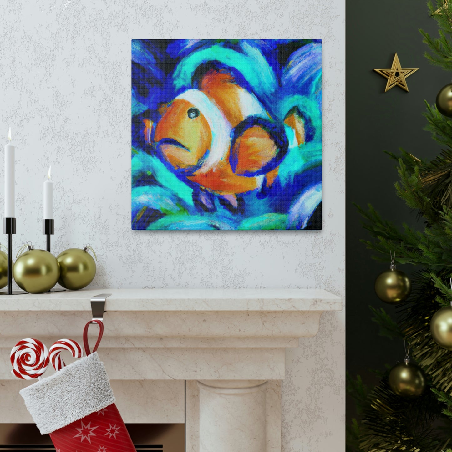 Clownfish in Expressionism - Canvas