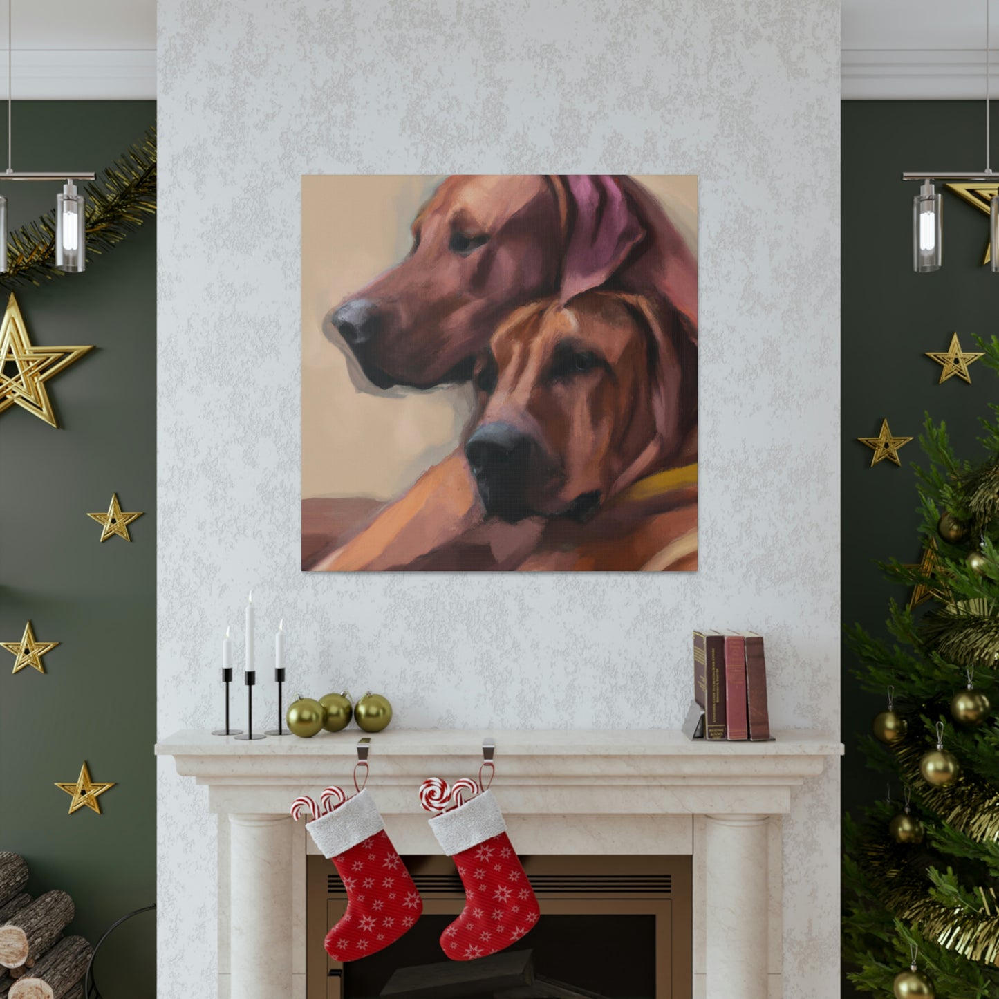 "Radiant Ridgeback Reflection" - Canvas