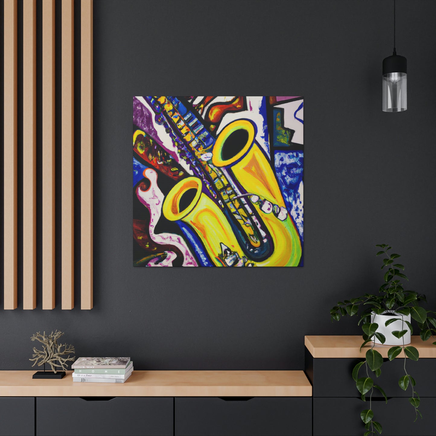 "Saxophone in Motion" - Canvas