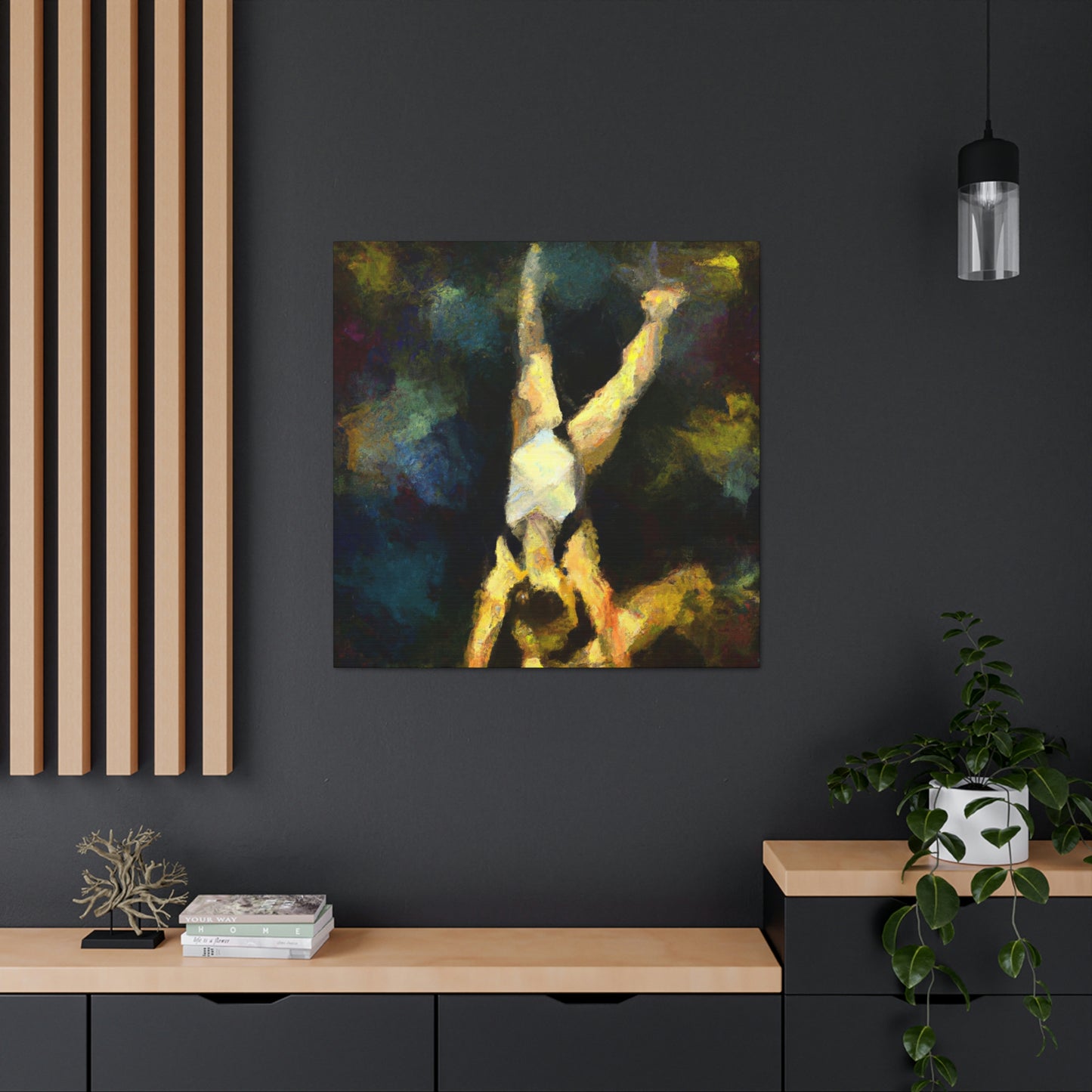 "Gymnasts in Motion" - Canvas