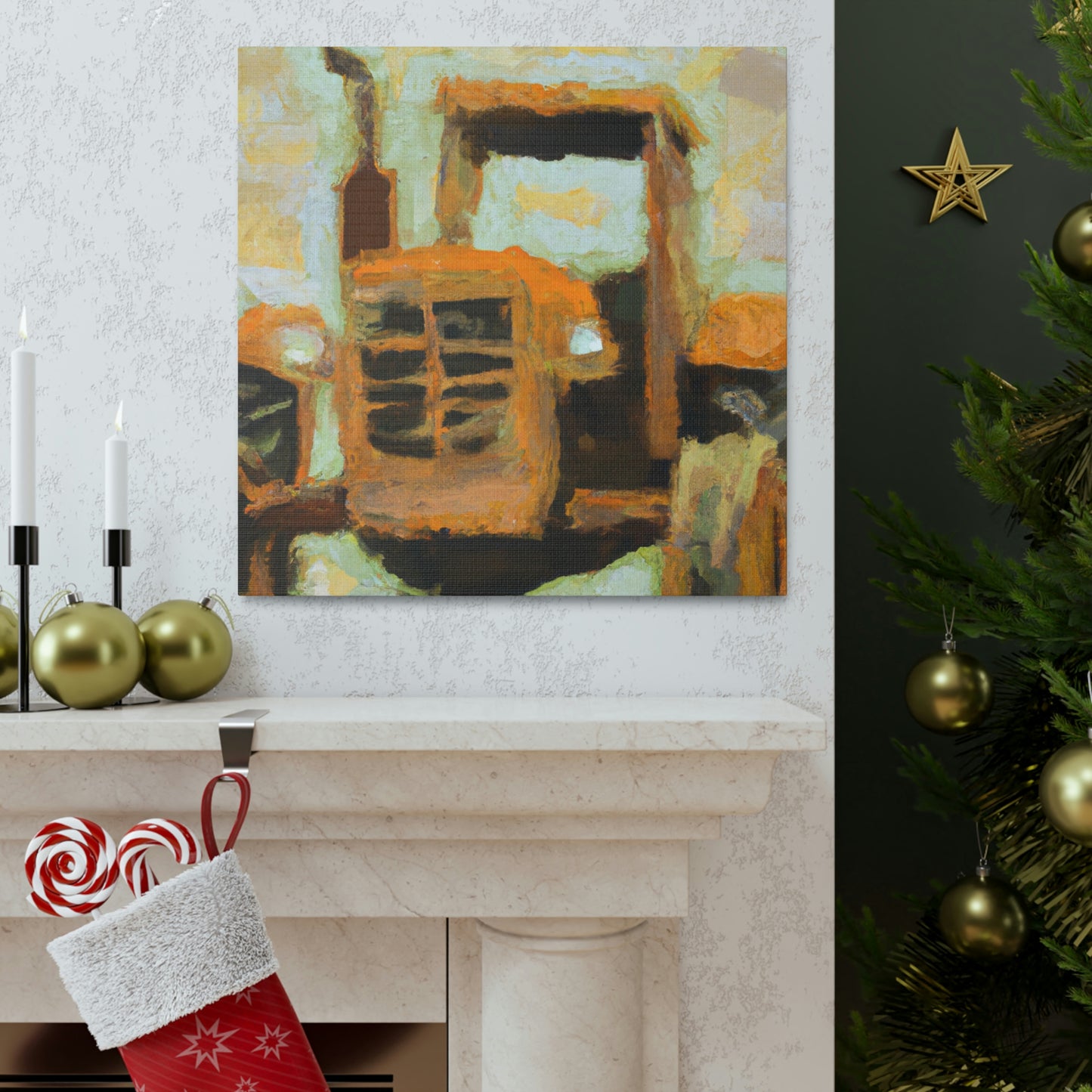 Tractor in the Wheat - Canvas