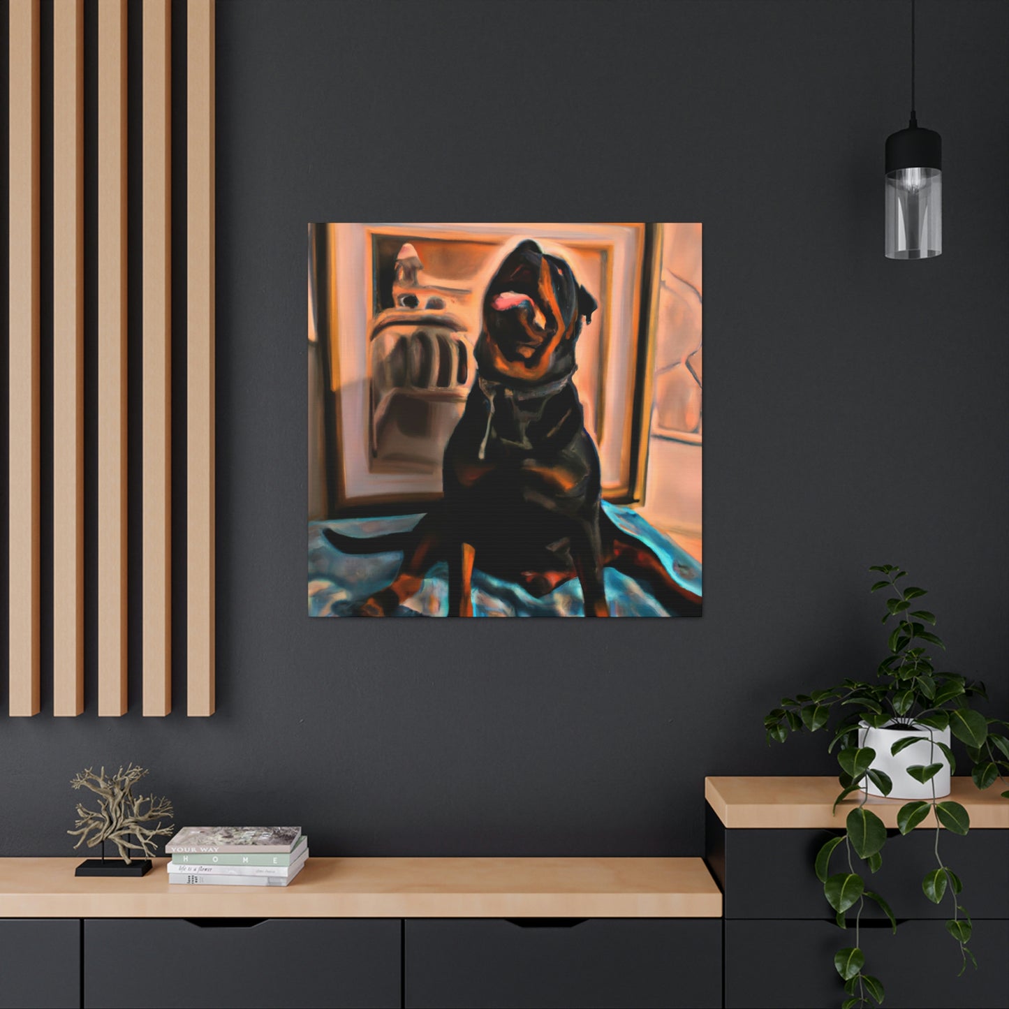 "Rottweiler in a Dream" - Canvas