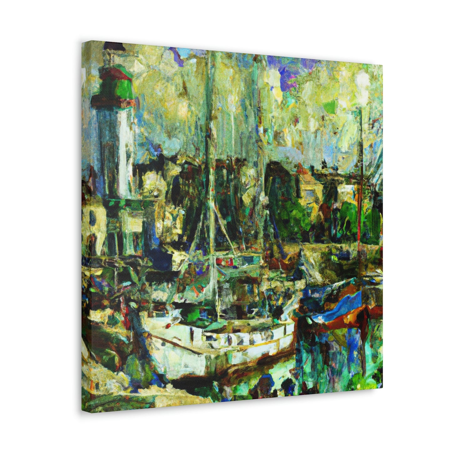 Harbor at Sunset Glow - Canvas