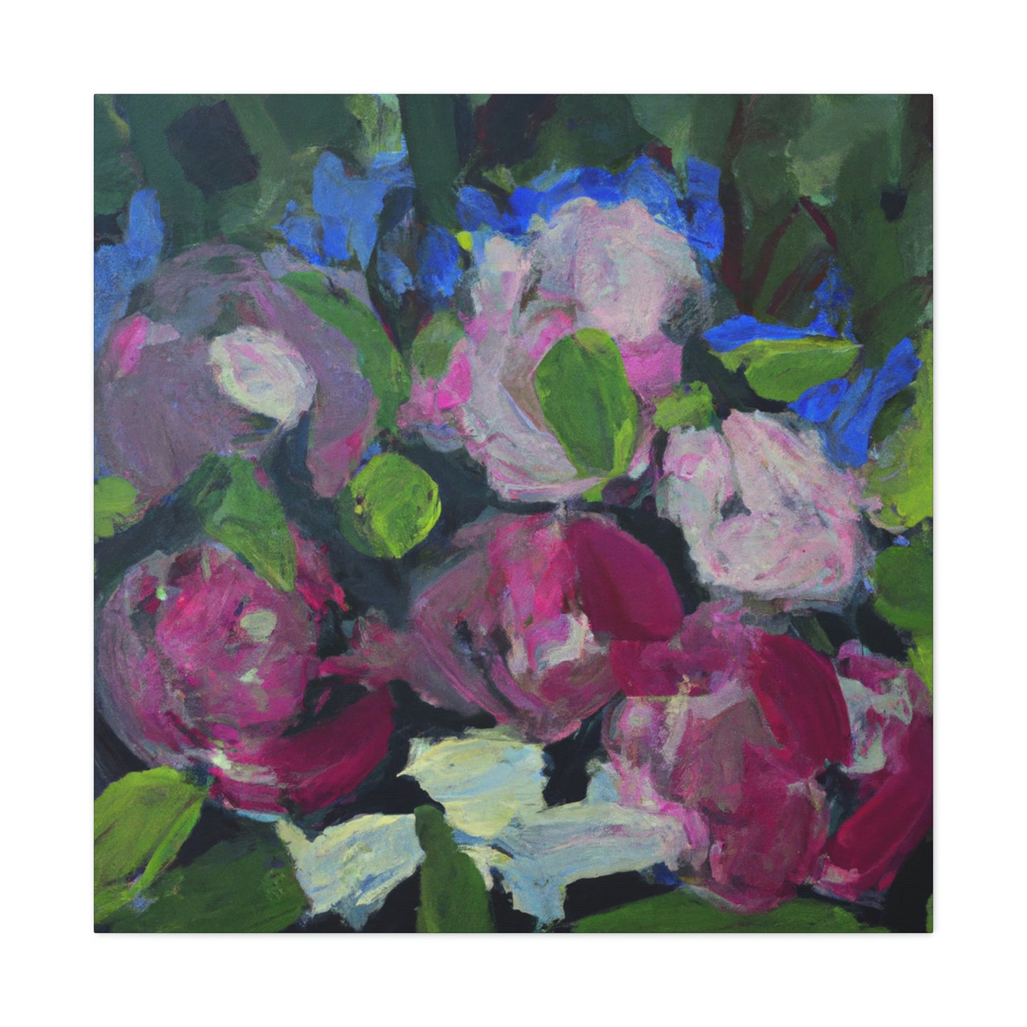 Peony in Bloom. - Canvas