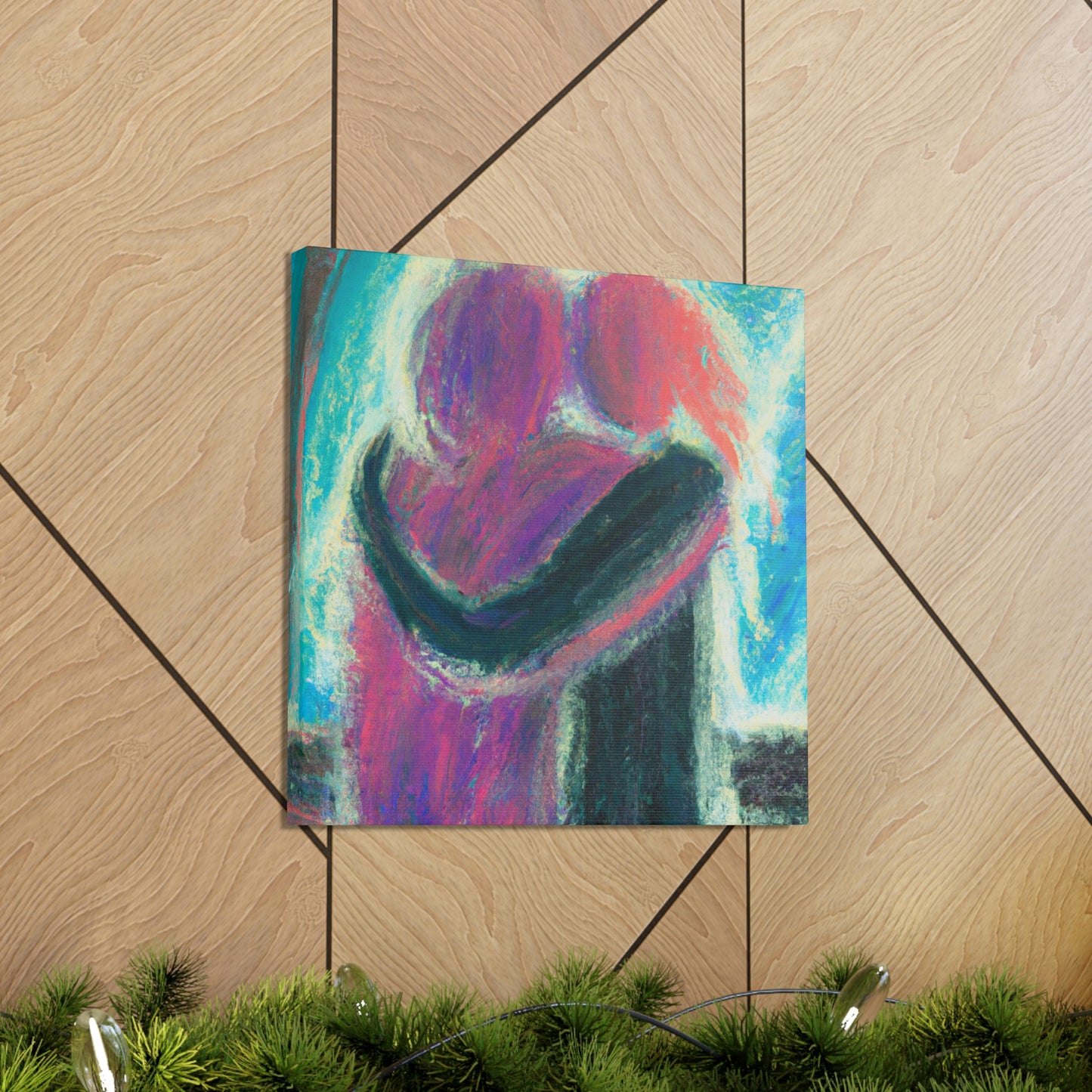 "Couples in Romantic Embrace" - Canvas