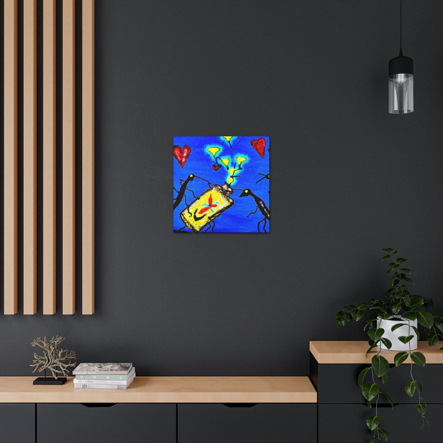 "Love Amidst Fireflies" - Canvas